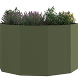 VidaXL Plantenbak Olijf Groen 90 x 90 x 50 cm Staal