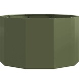 VidaXL Plantenbak Olijf Groen 90 x 90 x 50 cm Staal