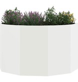 VidaXL Plantenbak Wit 90 x 90 x 50 cm Staal