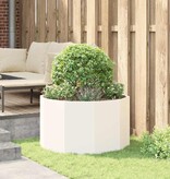VidaXL Plantenbak Wit 90 x 90 x 50 cm Staal