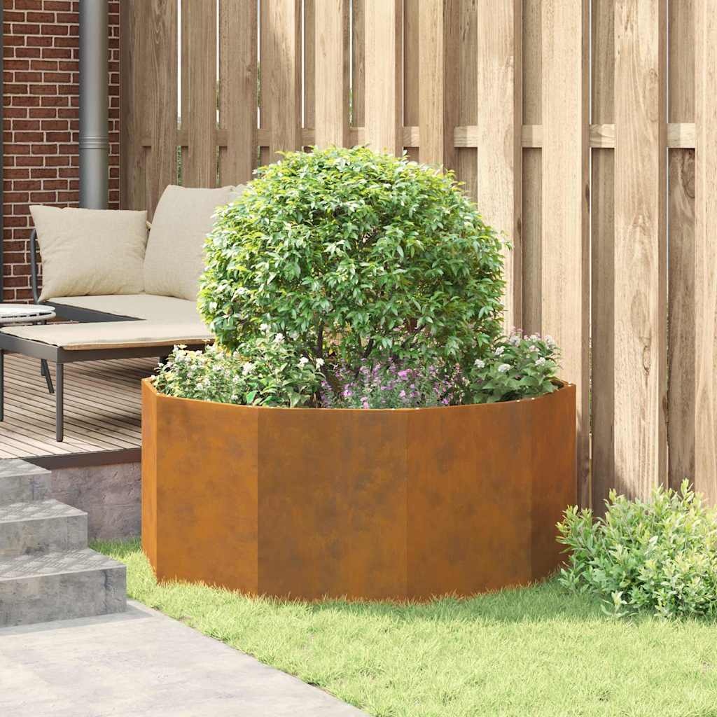 VidaXL Plantenbak Roestig 120 x 120 x 50 cm Cortenstaal