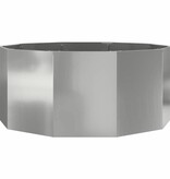 VidaXL Plantenbak Zilver 120 x 120 x 50 cm Gegalvaniseerd staal