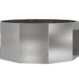 VidaXL Plantenbak Zilver 120 x 120 x 50 cm Roestvrij staal