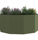 VidaXL Plantenbak Olijf Groen 120 x 120 x 50 cm Staal