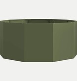 VidaXL Plantenbak Olijf Groen 120 x 120 x 50 cm Staal