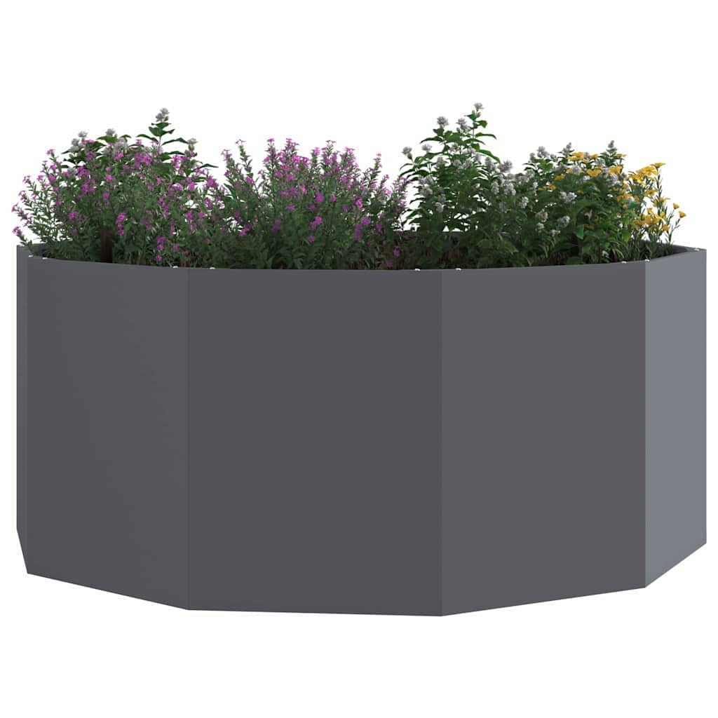 VidaXL Plantenbak Antraciet 120 x 120 x 50 cm Staal