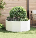VidaXL Plantenbak Wit 120 x 120 x 50 cm Staal