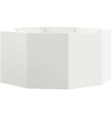 VidaXL Plantenbak Wit 120 x 120 x 50 cm Staal