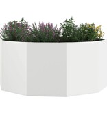 VidaXL Plantenbak Wit 120 x 120 x 50 cm Staal