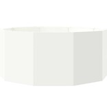 VidaXL Plantenbak Wit 120 x 120 x 50 cm Staal