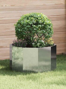 VidaXL Plantenbak Zilver 60 x 60 x 35 cm Gegalvaniseerd staal