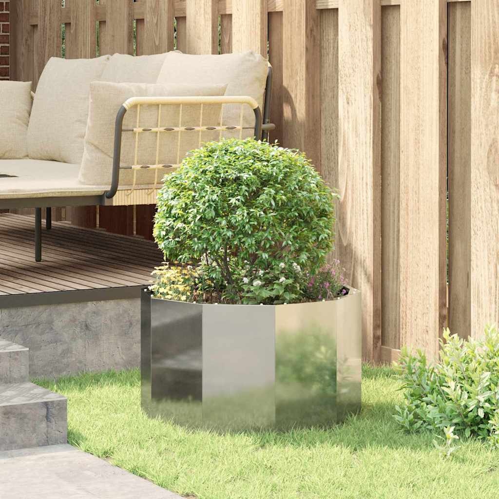 VidaXL Plantenbak Zilver 60 x 60 x 35 cm Gegalvaniseerd staal
