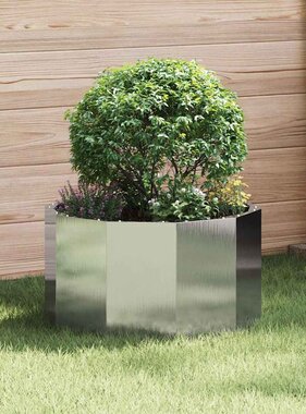VidaXL Plantenbak Zilver 60 x 60 x 35 cm Roestvrij staal