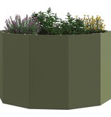 VidaXL Plantenbak Olijf Groen 60 x 60 x 35 cm Staal