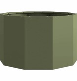 VidaXL Plantenbak Olijf Groen 60 x 60 x 35 cm Staal