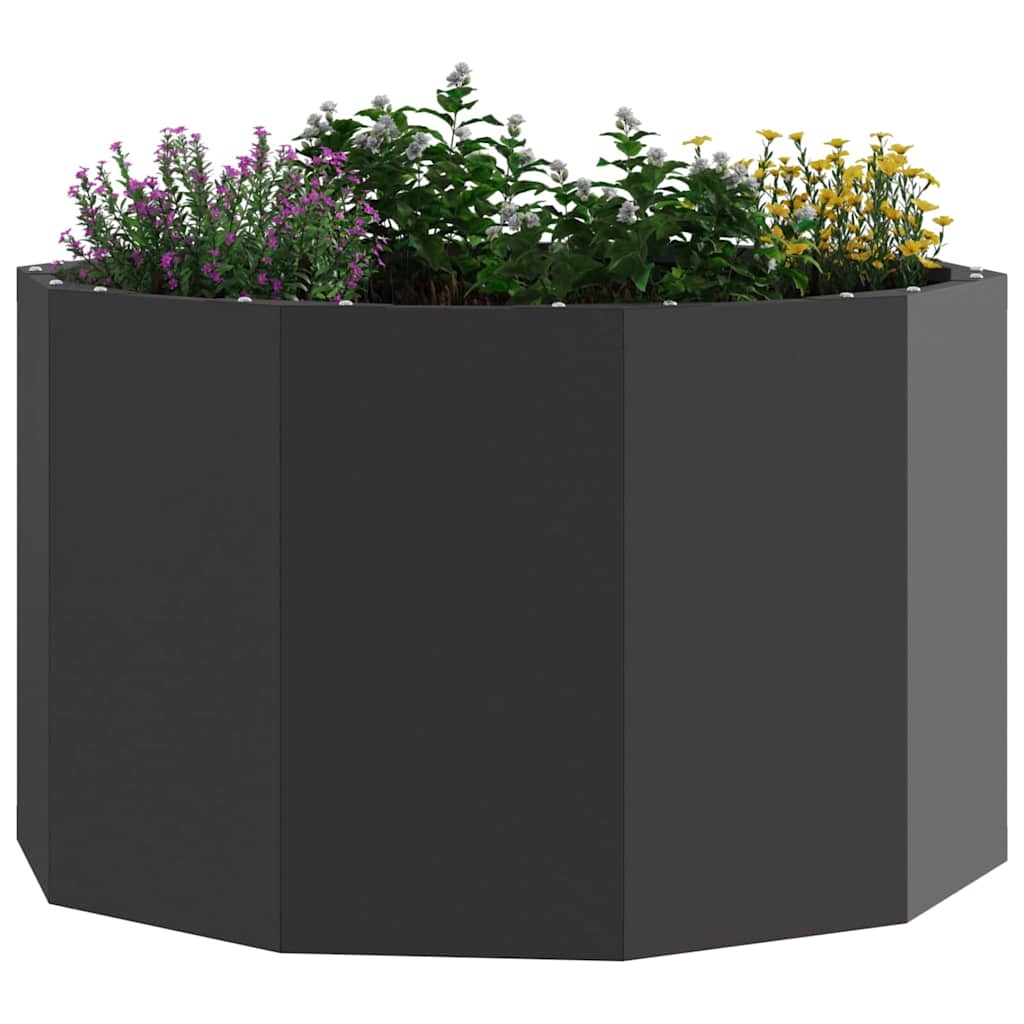 VidaXL Plantenbak Zwart 60 x 60 x 35 cm Staal