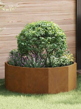 VidaXL Plantenbak Roestig 90 x 90 x 35 cm Cortenstaal