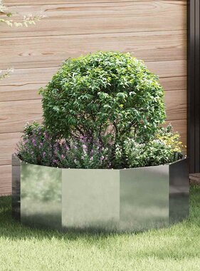 VidaXL Plantenbak Zilver 90 x 90 x 35 cm Gegalvaniseerd staal