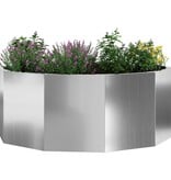 VidaXL Plantenbak Zilver 90 x 90 x 35 cm Gegalvaniseerd staal