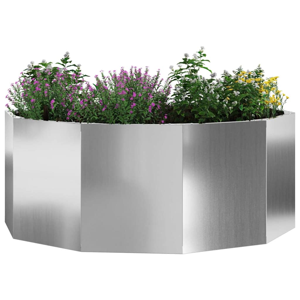 VidaXL Plantenbak Zilver 90 x 90 x 35 cm Gegalvaniseerd staal