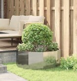 VidaXL Plantenbak Zilver 90 x 90 x 35 cm Gegalvaniseerd staal