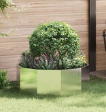 VidaXL Plantenbak Zilver 90 x 90 x 35 cm Roestvrij staal