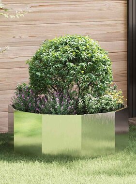 VidaXL Plantenbak Zilver 90 x 90 x 35 cm Roestvrij staal