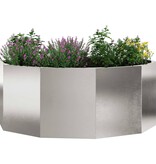 VidaXL Plantenbak Zilver 90 x 90 x 35 cm Roestvrij staal
