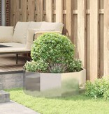 VidaXL Plantenbak Zilver 90 x 90 x 35 cm Roestvrij staal