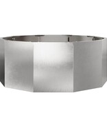 VidaXL Plantenbak Zilver 90 x 90 x 35 cm Roestvrij staal