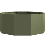 VidaXL Plantenbak Olijf Groen 90 x 90 x 35 cm Staal