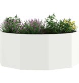 VidaXL Plantenbak Wit 90 x 90 x 35 cm Staal