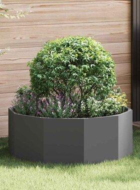 VidaXL Plantenbak Zwart 90 x 90 x 35 cm Staal