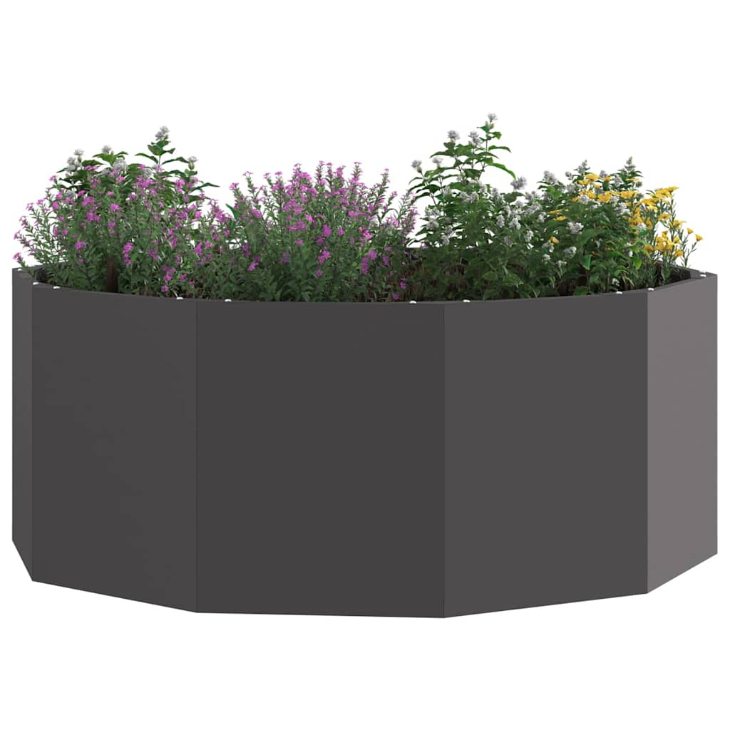 VidaXL Plantenbak Zwart 90 x 90 x 35 cm Staal