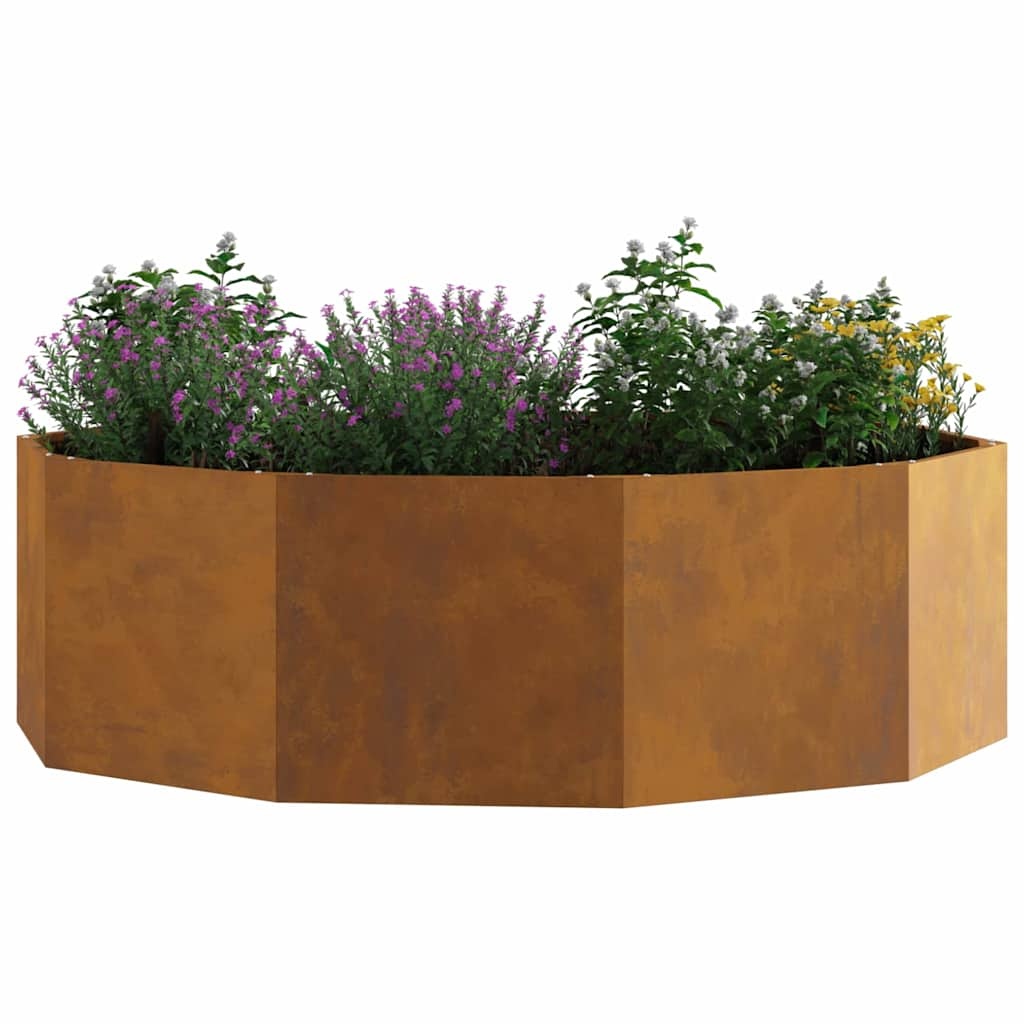 VidaXL Plantenbak Roestig 120 x 120 x 35 cm Cortenstaal