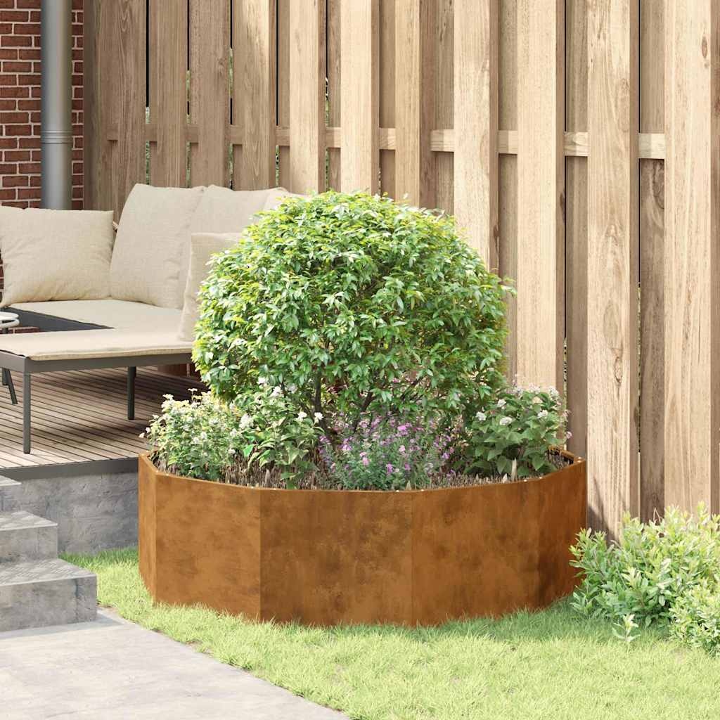 VidaXL Plantenbak Roestig 120 x 120 x 35 cm Cortenstaal