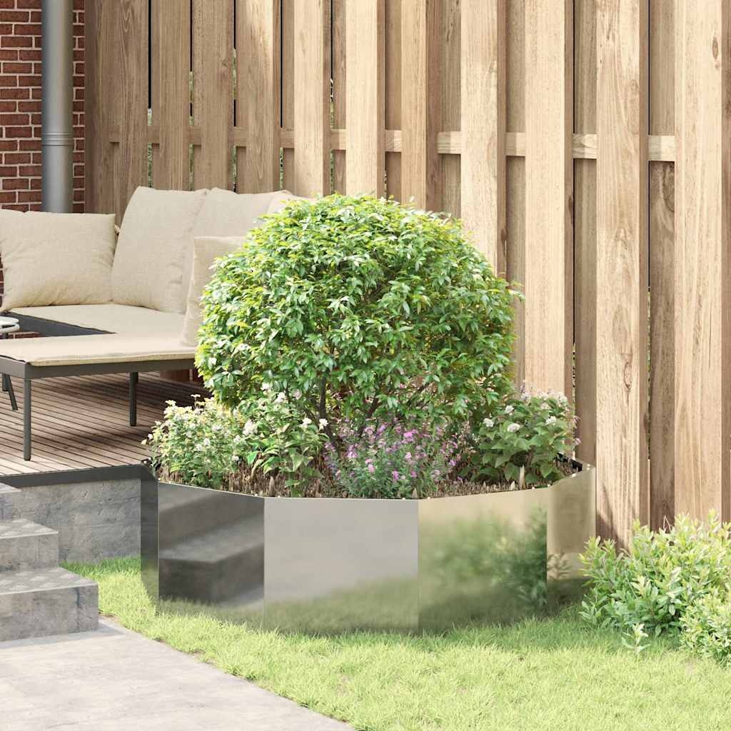 VidaXL Plantenbak Zilver 120 x 120 x 35 cm Gegalvaniseerd staal