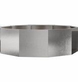 VidaXL Plantenbak Zilver 120 x 120 x 35 cm Roestvrij staal