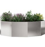 VidaXL Plantenbak Zilver 120 x 120 x 35 cm Roestvrij staal
