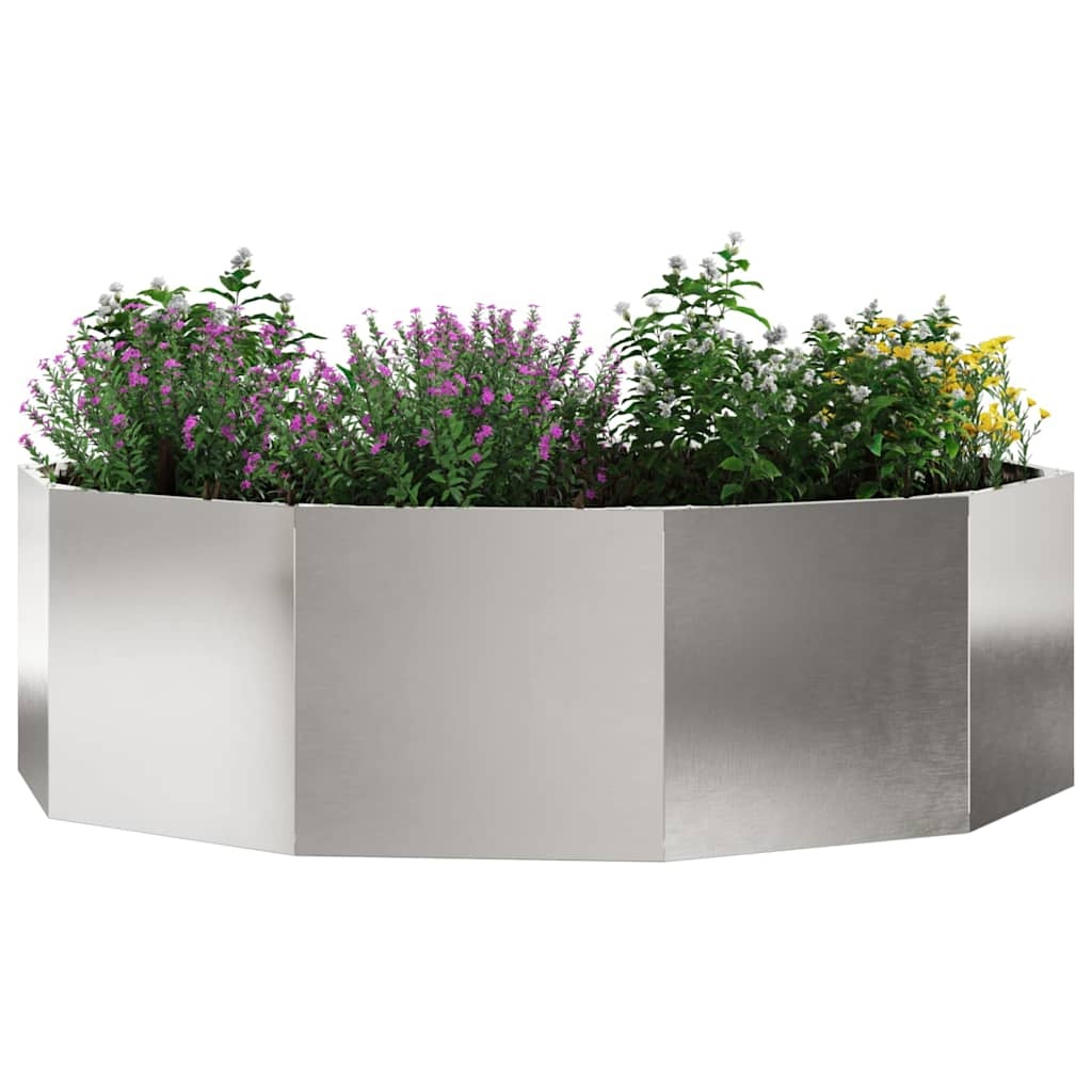 VidaXL Plantenbak Zilver 120 x 120 x 35 cm Roestvrij staal