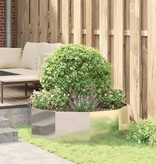 VidaXL Plantenbak Zilver 120 x 120 x 35 cm Roestvrij staal