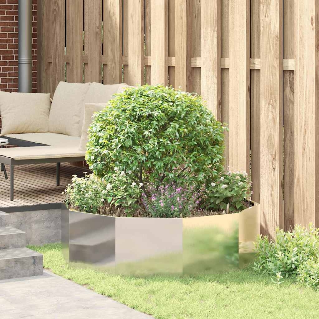 VidaXL Plantenbak Zilver 120 x 120 x 35 cm Roestvrij staal