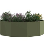 VidaXL Plantenbak Olijf Groen 120 x 120 x 35 cm Staal