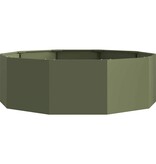 VidaXL Plantenbak Olijf Groen 120 x 120 x 35 cm Staal