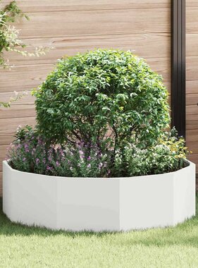 VidaXL Plantenbak Wit 120 x 120 x 35 cm Staal