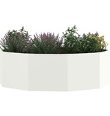 VidaXL Plantenbak Wit 120 x 120 x 35 cm Staal