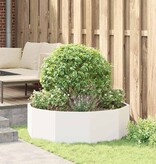 VidaXL Plantenbak Wit 120 x 120 x 35 cm Staal