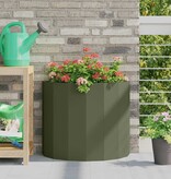 VidaXL Plantenbak Olijf Groen 60 x 30 x 50 cm Staal