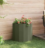 VidaXL Plantenbak Olijf Groen 60 x 30 x 50 cm Staal