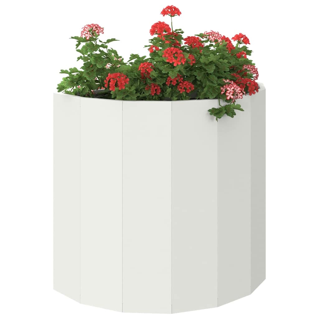 VidaXL Plantenbak Wit 60 x 30 x 50 cm Staal